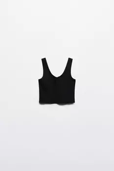 Майка трикотажная с вырезом на груди