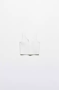 Майка трикотажная с вырезом на груди