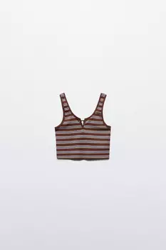 Майка трикотажная с вырезом на груди