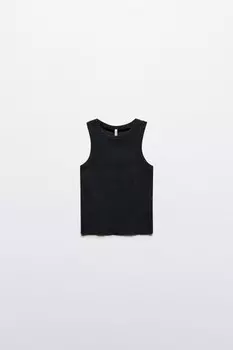 Майка в рубчик с металлическими заклепками