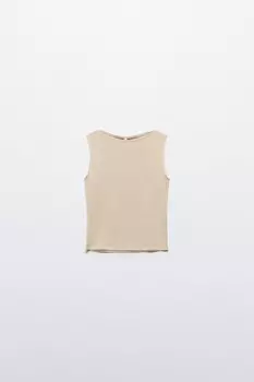 Майка вискозная с вырезом-лодочкой