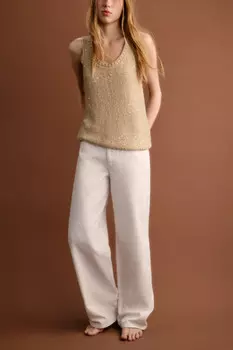 Майка вязаная с пайетками