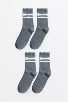 Набор носков рваных с полосками (2 пары)