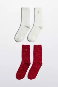 Набор носков с рождественской подвеской (2 пары)