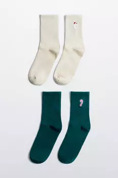 Набор носков с рождественской вышивкой (2 пары)