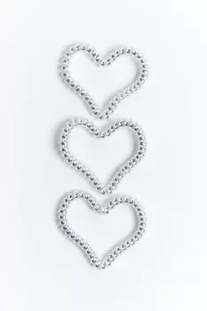 Набор резинок-спиралей в виде сердца (3 штуки)