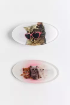 Набор заколок y2k с котятами (2 штуки)