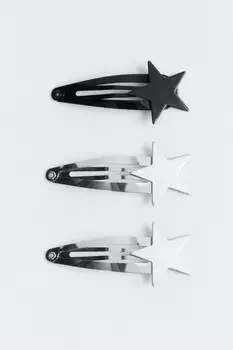 Набор заколок клик-клак со звездочками (3 штуки)