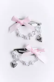 Набор заколок клик-клак с подвесками (2 штуки)