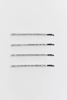 Набор заколок-невидимок со стразами (4 штуки)