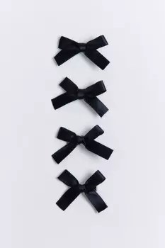 Набор заколок с атласными бантиками (4 штуки)