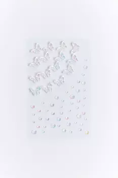 Набор наклеек-бабочек и страз