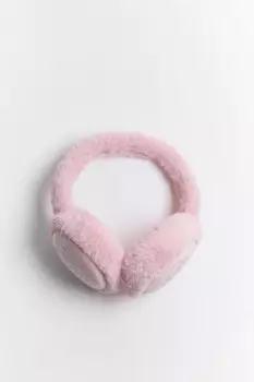 Наушники теплые с принтом из страз