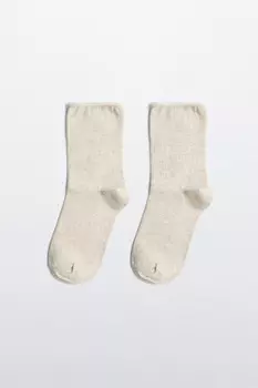 Носки короткие хлопковые с люрексом