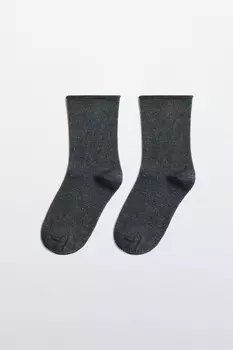 Носки короткие хлопковые с люрексом