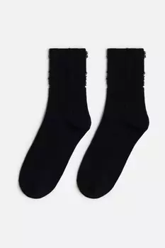 Носки рваные хлопковые в рубчик