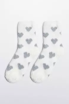 Носки теплые махровые с сердечком
