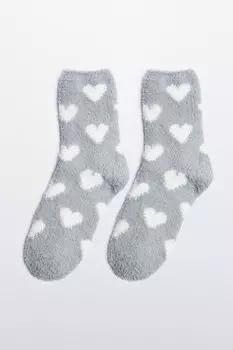 Носки теплые махровые с сердечком