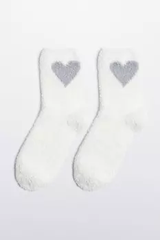 Носки теплые махровые с сердечком