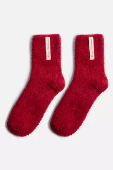 Носки теплые с рождественской надписью