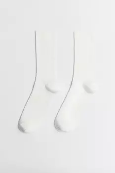 Носки высокие хлопковые однотонные