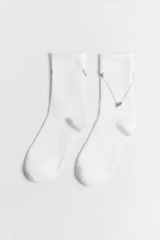 Носки высокие хлопковые с цепочкой