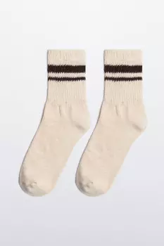 Носки высокие хлопковые с полосками