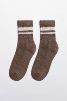 Носки высокие хлопковые с полосками