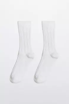 Носки высокие хлопковые с узором