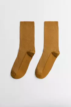 Носки высокие хлопковые с узором