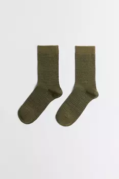 Носки высокие хлопковые с узором