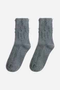 Носки высокие рваные в стиле гранж