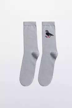 Носки высокие с принтом