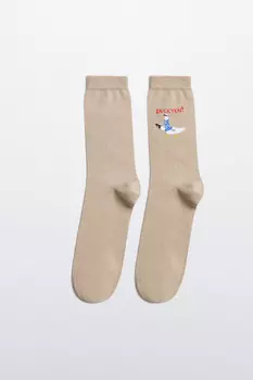 Носки высокие с принтом