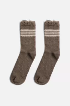 Носки высокие с рваными краями