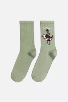 Носки высокие с забавным принтом