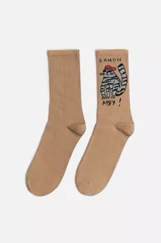 Носки высокие с забавным принтом