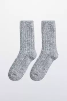 Носки высокие теплые с шерстью