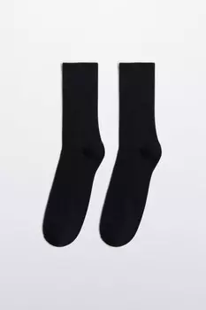 Носки высокие в рубчик