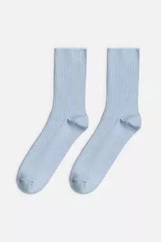 Носки высокие в рубчик из бамбука