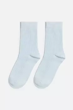 Носки высокие вискозные в рубчик