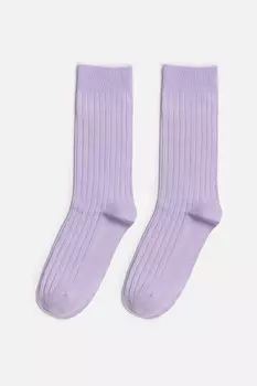 Носки высокие вискозные в рубчик
