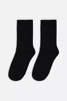 Носки высокие вискозные в рубчик