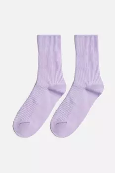 Носки высокие вискозные в рубчик