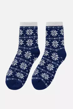 Носки высокие с рождественским узором