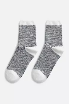 Носки высокие теплые с принтом