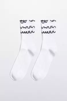 Носки высокие с оборками