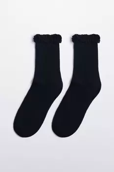 Носки высокие с кружевом