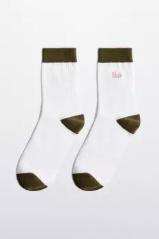 Носки с вышитой надписью