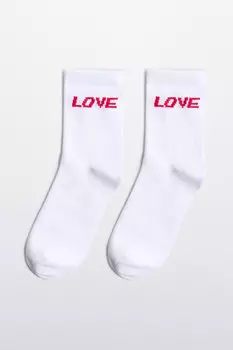 Носки с принтом-надписью